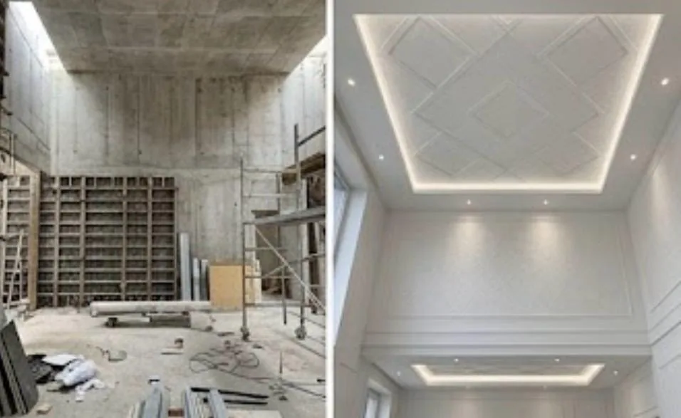 chantier plafond led
